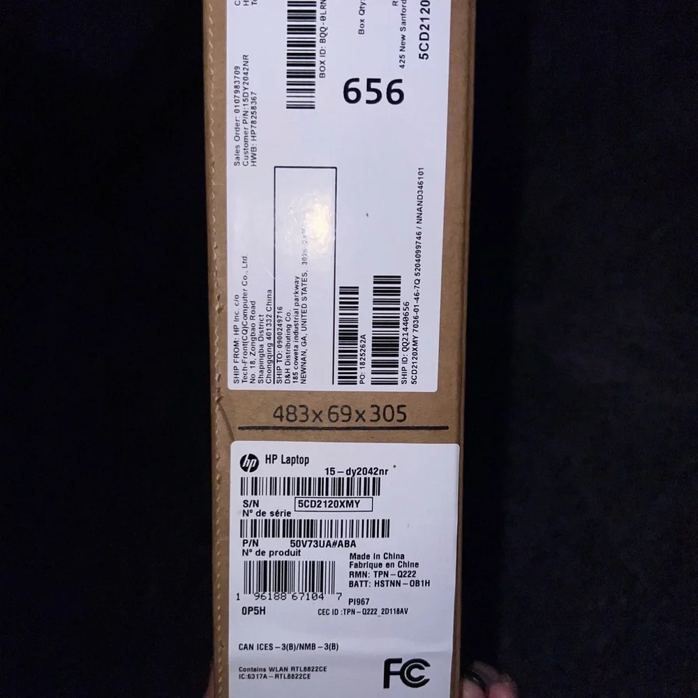 White HP 15.6” display laptop